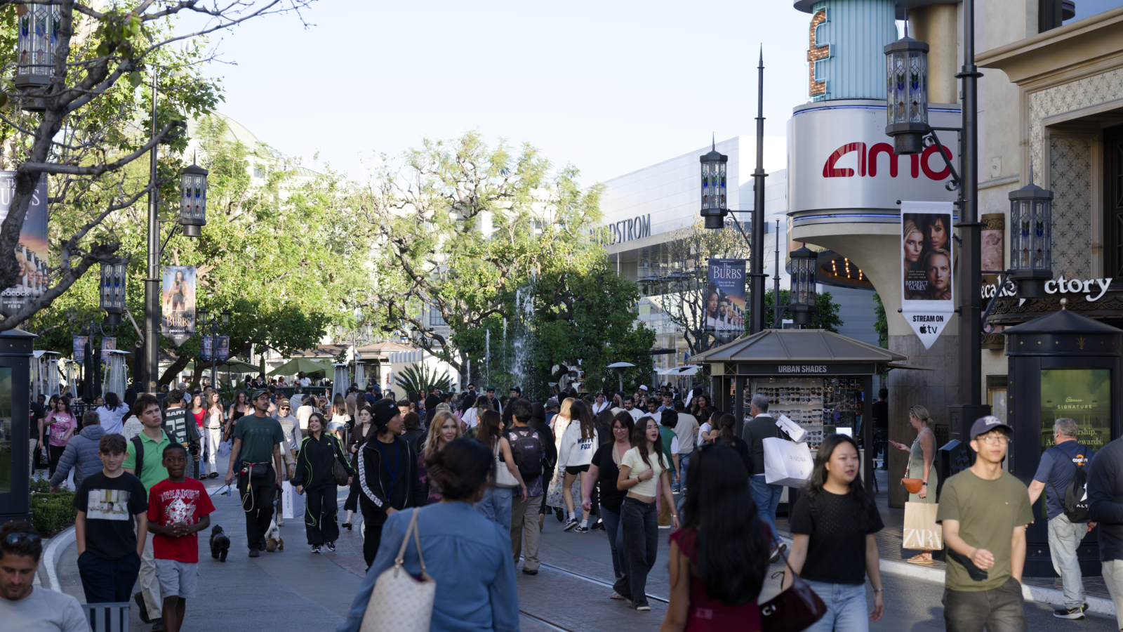 Outdoor shopping area at The Grove